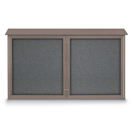 United Visual Products Open Faced Traditional Rounded Corkboard UV646ARC-WHITE-DRKSPR